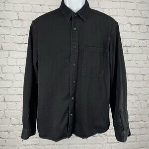 C.O.F. Studio Black Rinsed New Standard Cotton Long Sleeve Button Shirt Italy L
